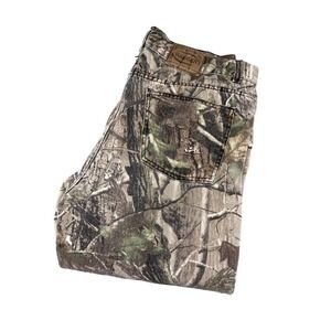 Ranger Jeans Mens 36x30 Brown Realtree Camo Straight Leg Lined Hunting Outdoor